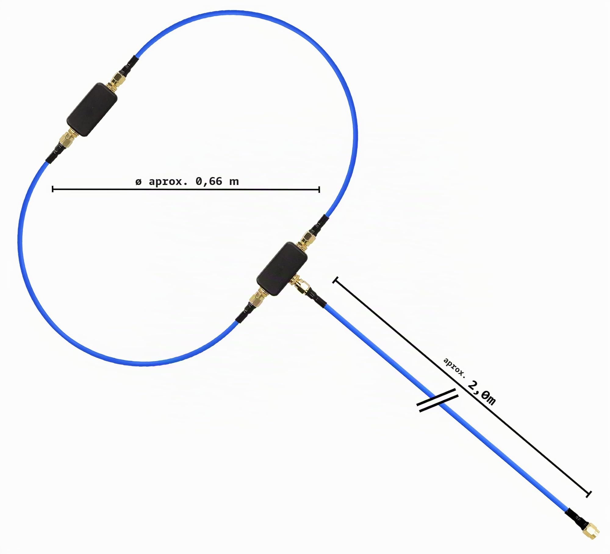 Antena de bucle magnético portátil YouLoop pasiva para HF y VHF (ORIGINAL) Compatible con AIRSPY/RTL-SDR, etc.