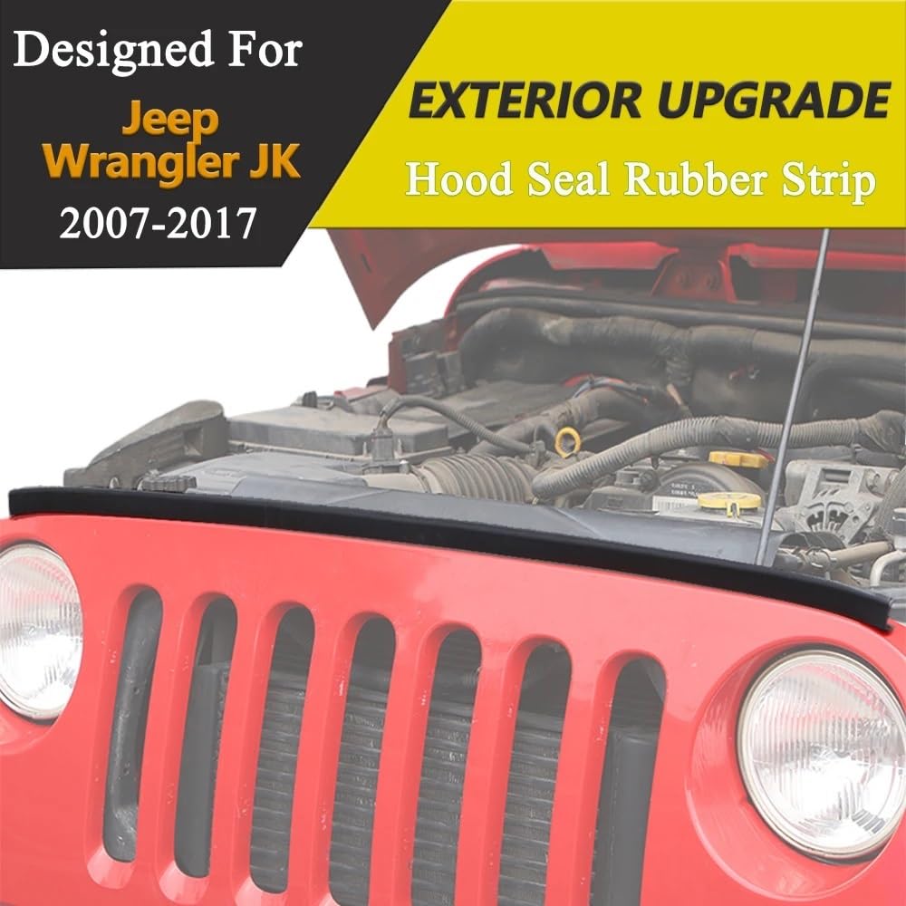 Gumowa uszczelka do szyby Pasuje do Wrangler JK 2007-2017 akcesoria zewnętrzne samochodu uszczelka maski przedni grill zderzaka pasek gumowy dekoracyjna pokrywa