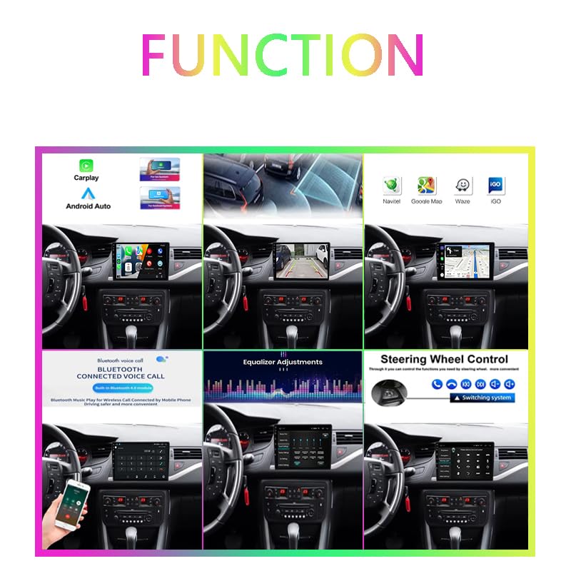 Autoradio Android Citroën C5 2009 2010 2011 2012 2013 2014 2015 2016 9 pouces Bluetooth - 5