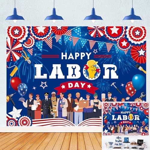 Toile de fond Happy Labor Day pour fête du travail et studio photo