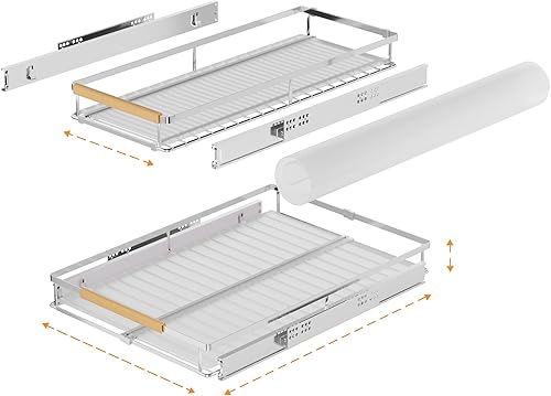 Miniatura 7 de SANNO Organizador de gabinete extraíble expandible para cocina, estante deslizante debajo del fregadero, estantes de cajón expandibles con