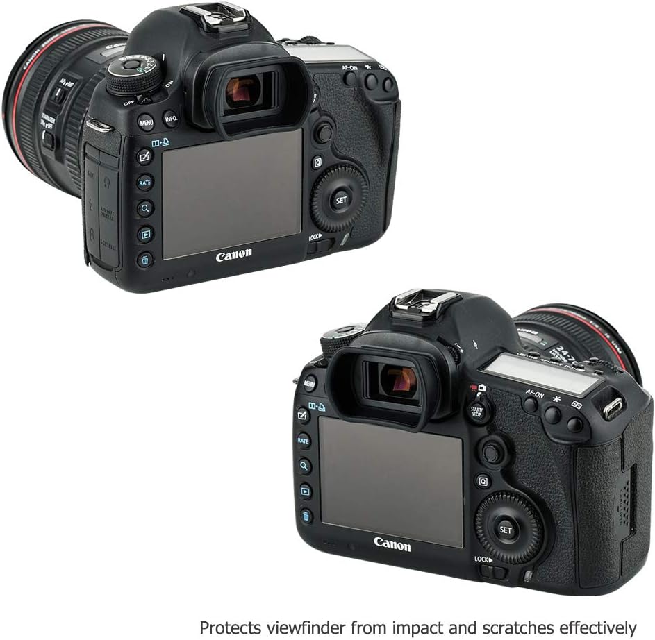 Kiwifotos Long Soft Viewfinder Eyecup Eyepiece for Canon EOS 5D Mark IV 5D Mark III 5DS R 5DS 7D 7D Mark II 1Dx Mark II 1Ds Mark III 1D Mark IV 1D Mark III - Image 5