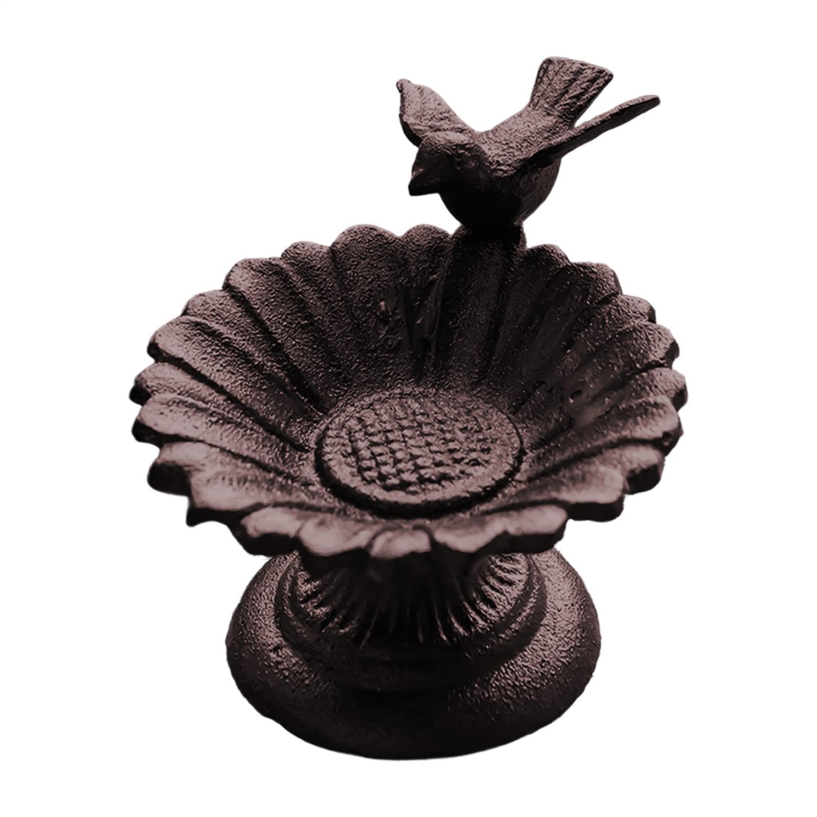 Bain d'Oiseaux Vintage en Métal Décoratif