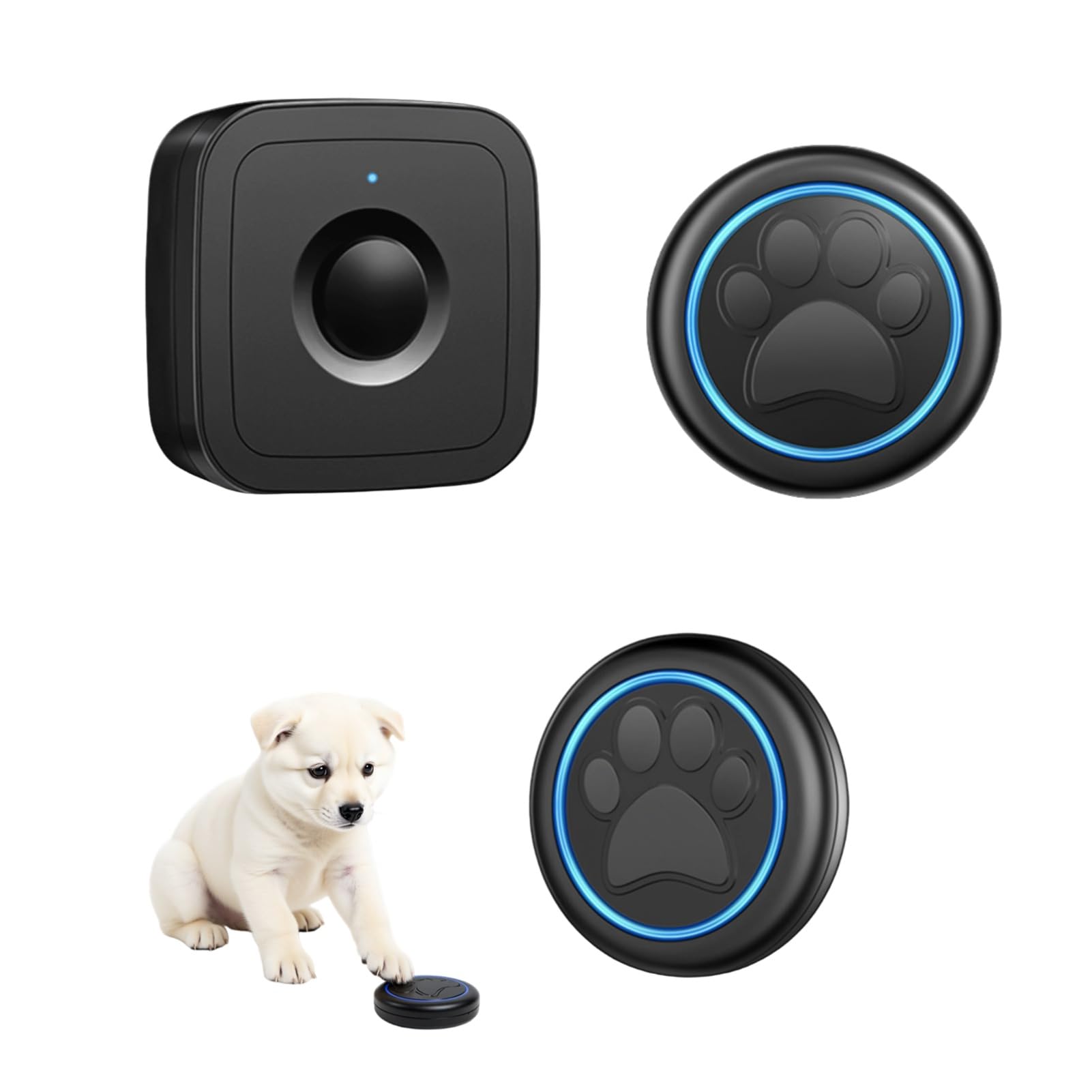 Photo 1 of DFQ Wireless Pet Doorbell for Potty Training to Go Outside, Waterproof Pet Bell with 2 Touch Buttons and 1 Receiver, 1000 Feet Range, 60 Melodies & Adjustable Volume, Black