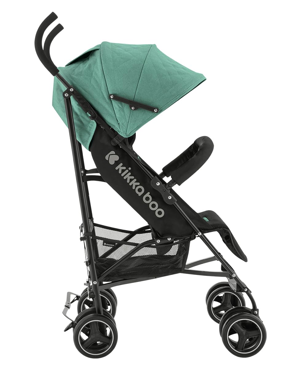 KikkaBoo Silla de Paseo BEETLE, Carrito hasta 22 kg, Plegado, Ligero y Compacto, Menta