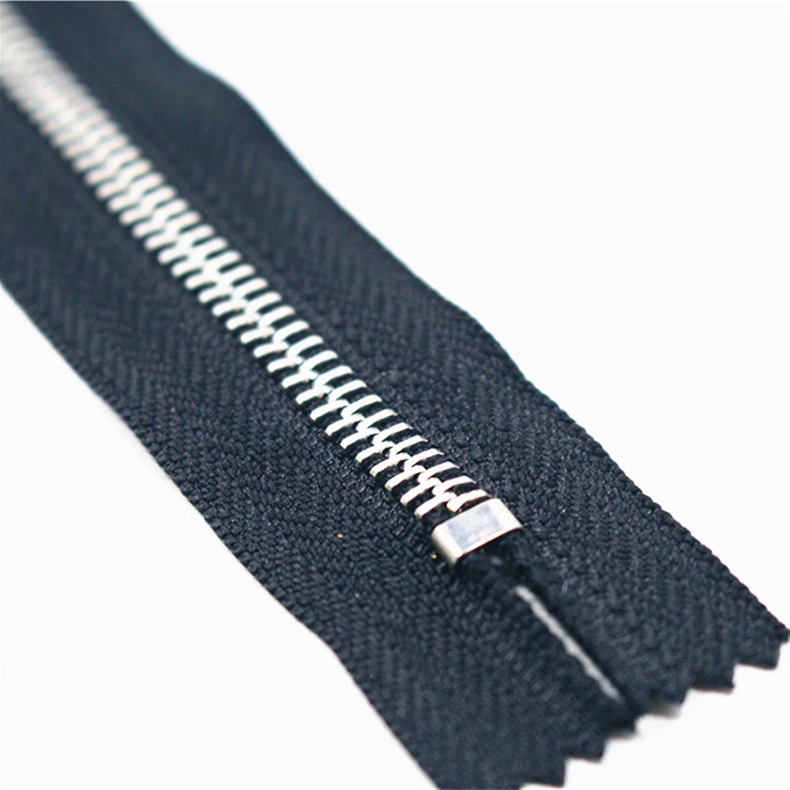 Lnanqing-Chiusure lampo 10pcs White Metal Zipper per cucire con zip Accessori per abbigliamento Jeans Zippers, Chiudi-End 10cm-80cm 5 # Zipper, Multiuso e durevole ( Color : Black , Length : 60cm )