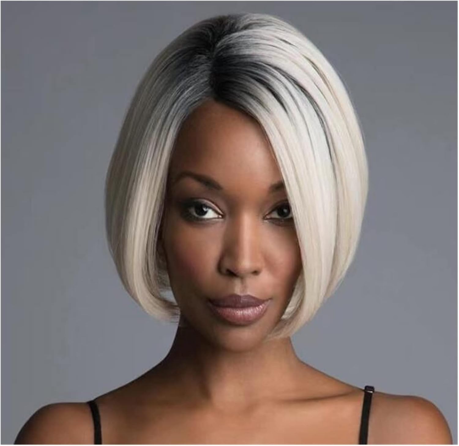 RUVOO Wigs Women Short Bob Wig Silver Mixed Wig Synthetic Natural Looking Hair Wig for Daily Party Cosplay Wig