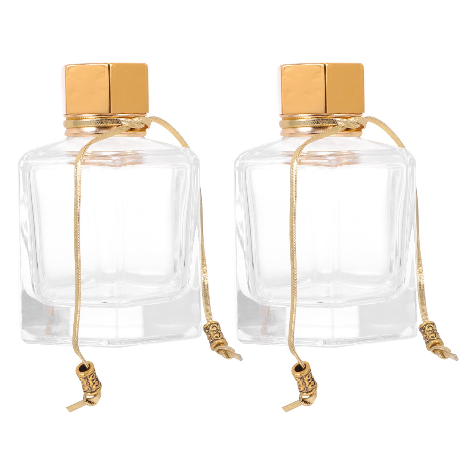 Botellas de aromaterapia de vidrio dorado RUNROTOO con diseño elegante minimalista