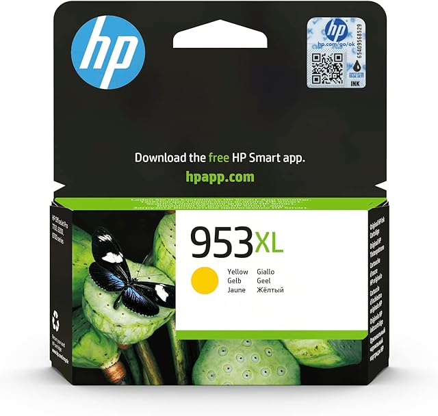 HP F6U18AE 953XL High Yield Original Ink Cartridge, Yellow, Single Pack