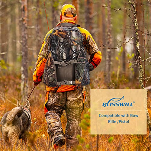 BLISSWILL Hunting Backpack Outdoor Gear Daypack for Rifle Bow Gun(New leaf camouflage color)