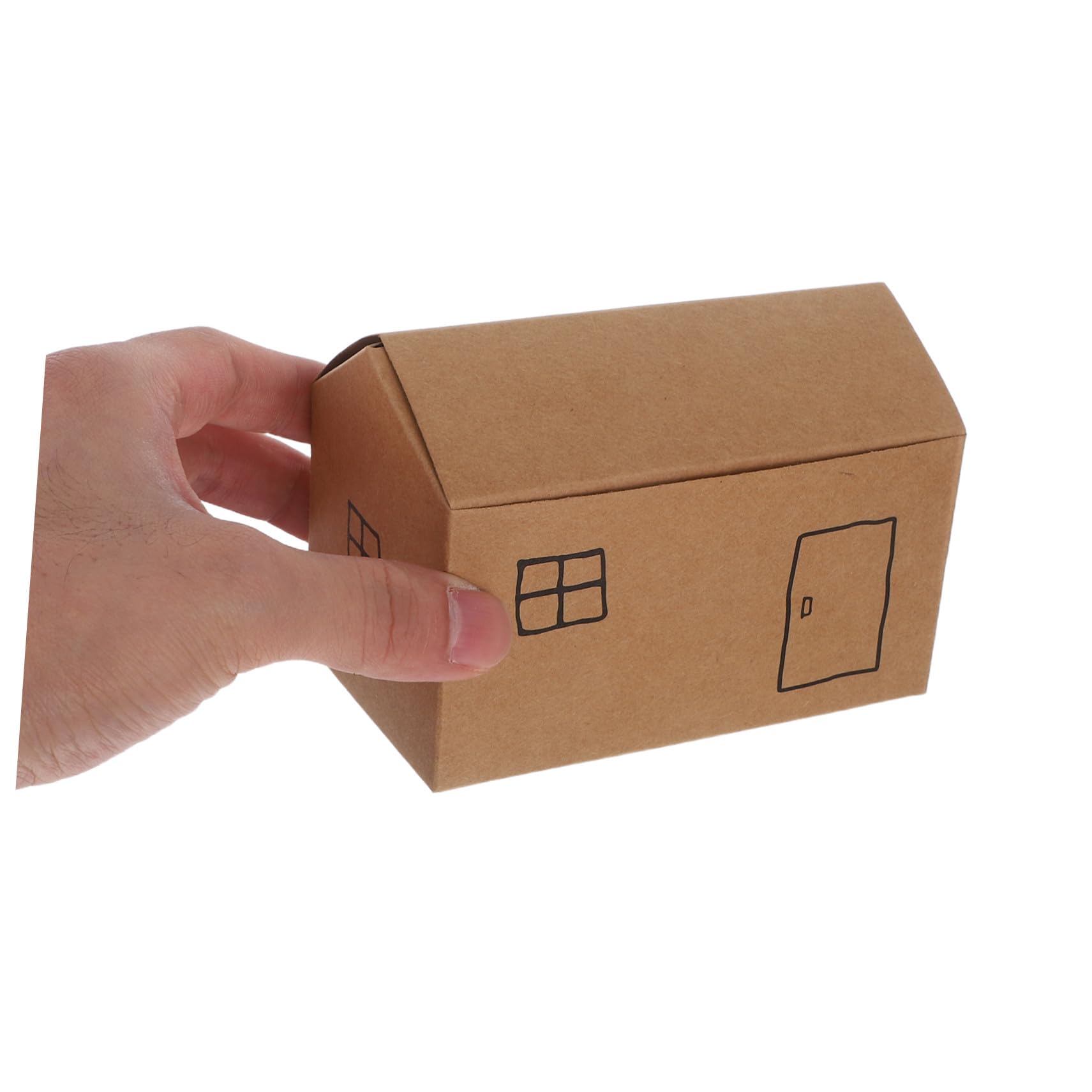 BUGUUYO 50 Pezzi Scatole Regalo Forma Casa Piccole Scatole per Dolci e Biscotti Cartone Resistente Pieghevoli e Leggere per Feste Nozze Shower e Decorazioni Natalizie