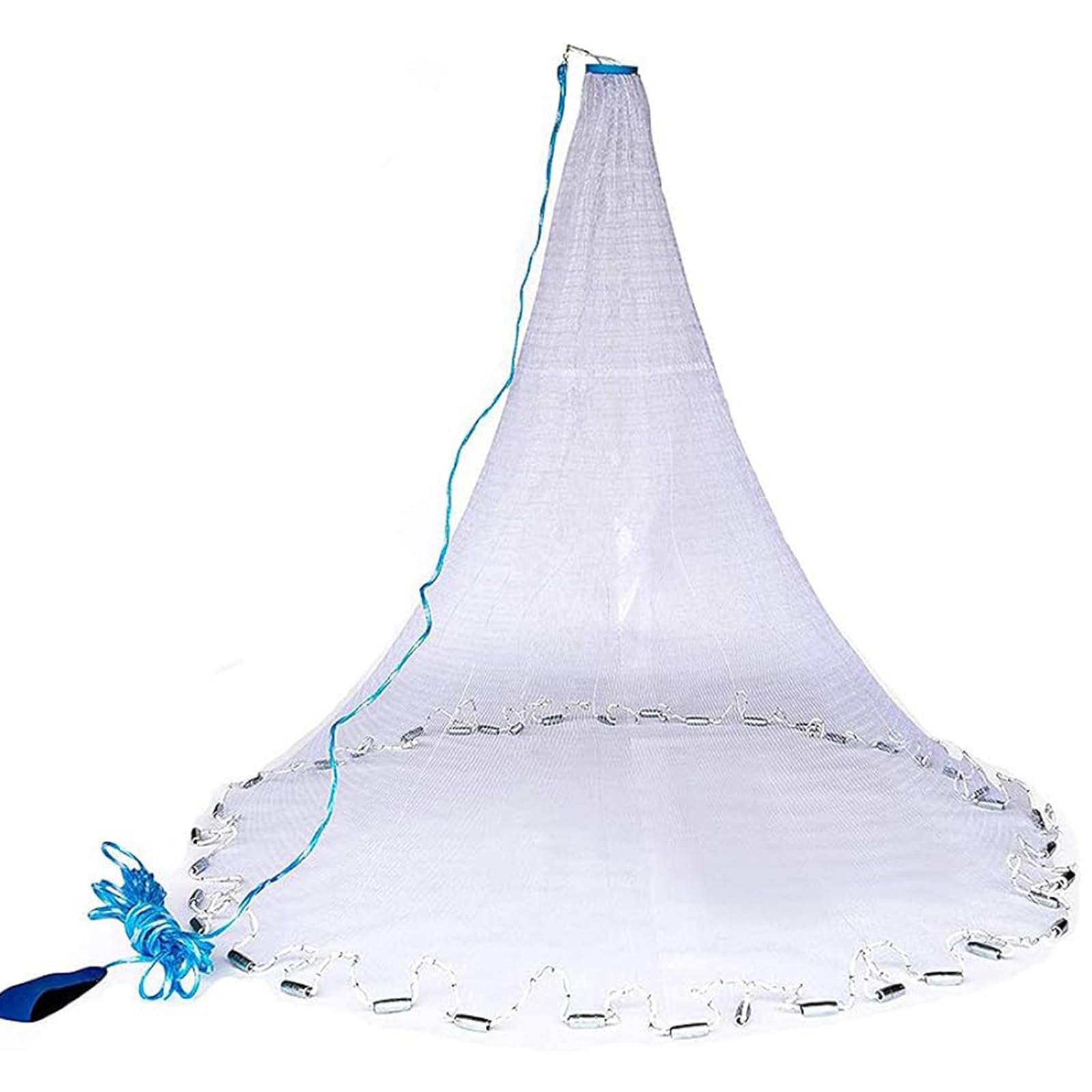 Hand Throw Fishing Net Handmade Fishing Cast Net for Bait with Heavy Duty Pendant Outdoor Nylon Monofilament Cast Net Sturdy and Durable