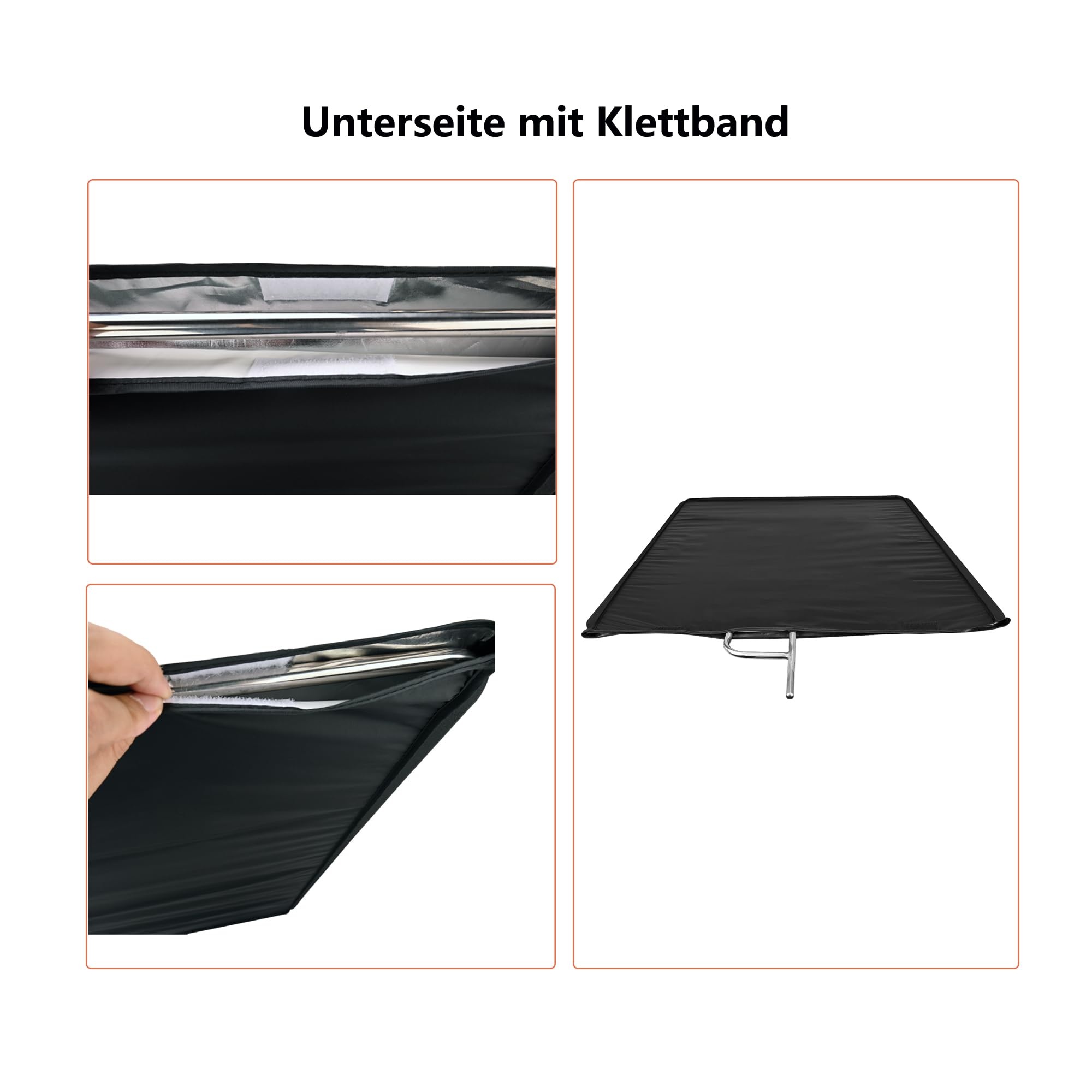 Fotografie-Lichtreflektor-Flaggen-Set, 75 x 90 cm, 4-in-1 Diffusor in Gold/Silber/Schwarz/Weiß und lichtdurchlässiger Diffusor, Faltbarer Edelstahlrahmen