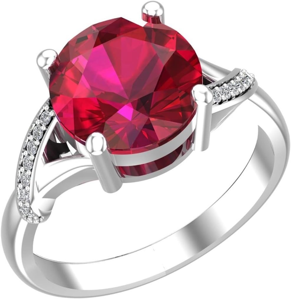 925 Sterling Silver Ring for Women with Trendy Center Gemstone - Fine Statement Piece Jewelry - Fashion Accessory - Ideal Gift for Ladies