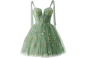 Tulle Flower Embroidery Homecoming Dresses: A Puffy Statement