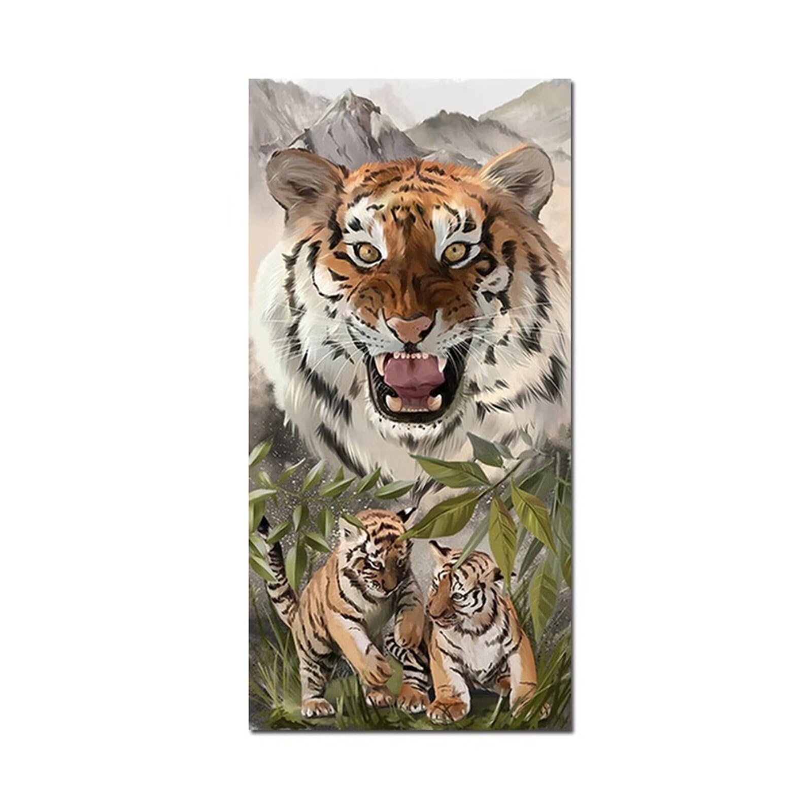 DIY Diamant Painting Broderie Kit Tigre | Créez votre Œuvre Étoilée en Famille