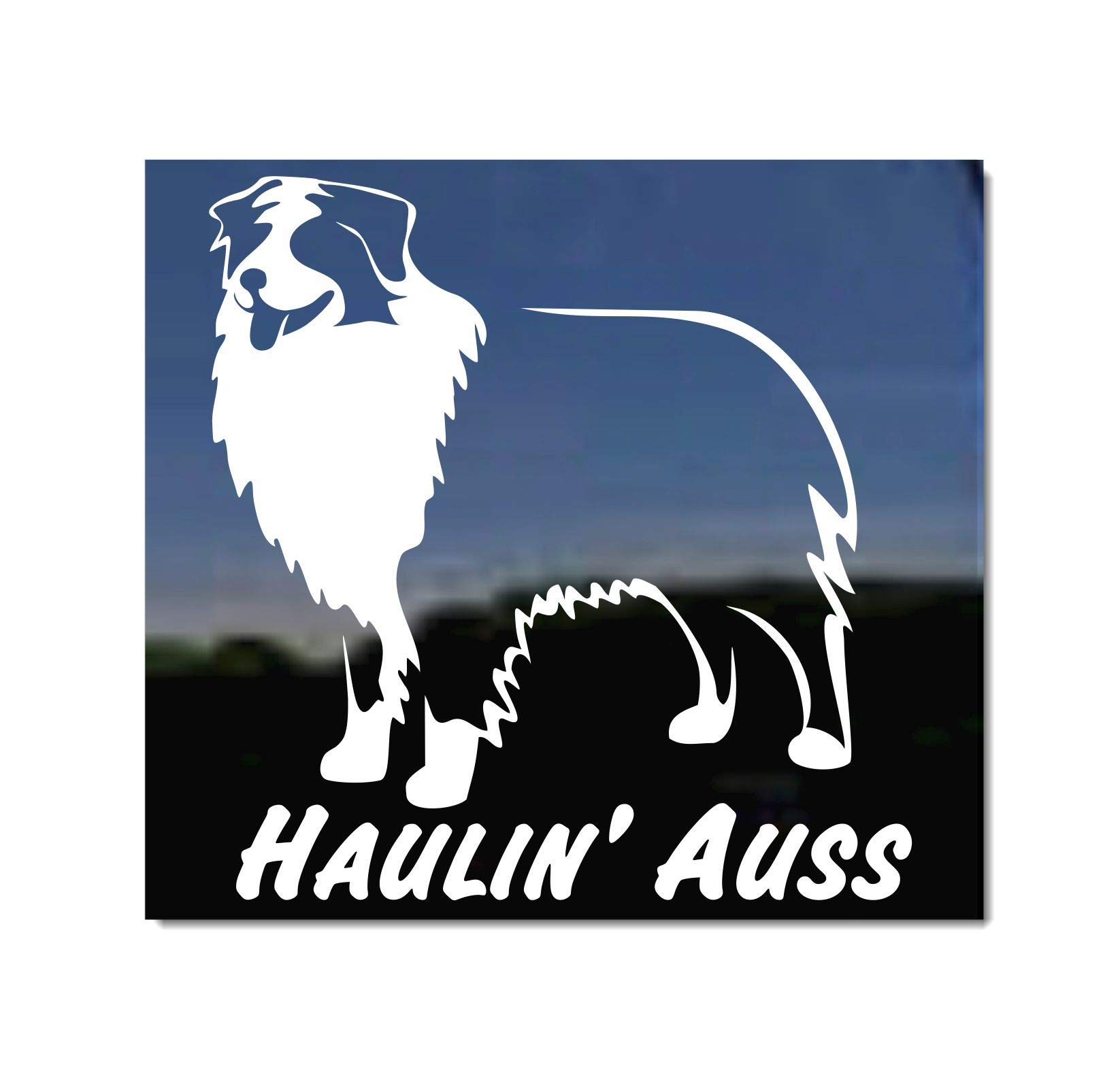 Haulin' Auss | NickerStickers® Australian Shepherd Aussie Dog Vinyl Window Decal