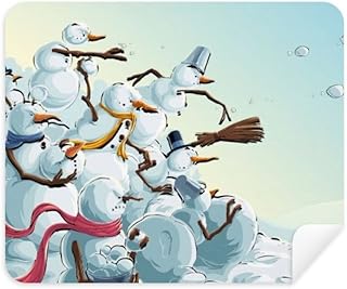 mas Snowman Painting Festival Cleaning Cloth Screen Cleaner 2pcs Suede Fabric