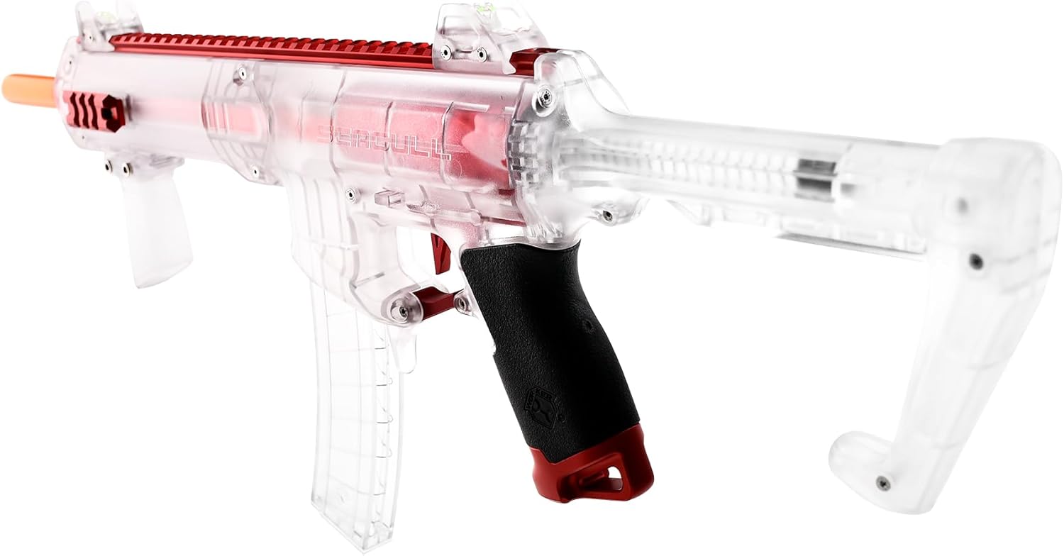 WORKER Seagull Stefan Half Dart Blaster, Short Dart Seriers Outdoor Sport Toys for Teenagers Color Red