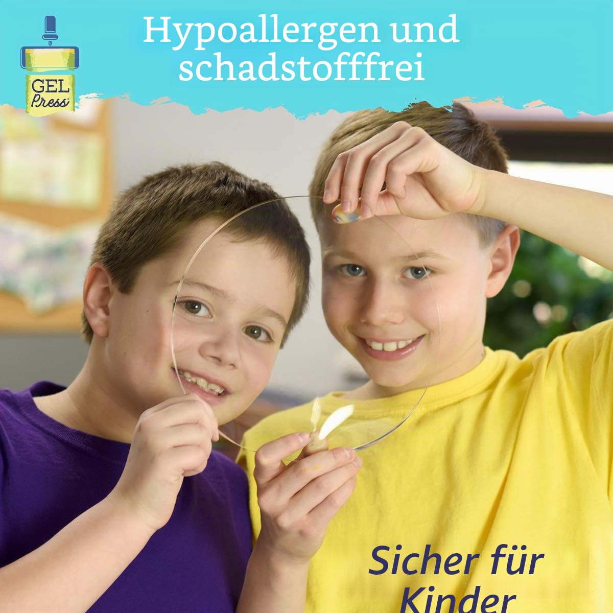 Gel Press Monotypie-Druckplatten – 6” x 6” Gelplatten-Klassenset – Druckgrafikbedarf – Wiederverwendbare Geldruckplatten für Presskunst, Kartenherstellung, Scrapbooking, Kunsthandwerk