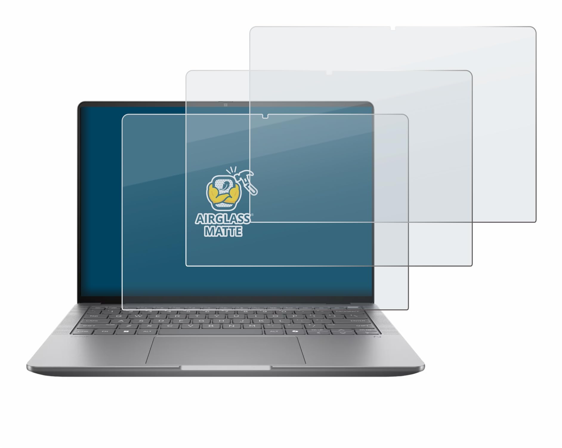 brotect 3 Pezzi Pellicola Vetro per HP Zbook Ultra G1a 14" | Opaca Protezione Schermo Made in Germany, Anti-Riflesso Durezza 9H Anti-Graffio