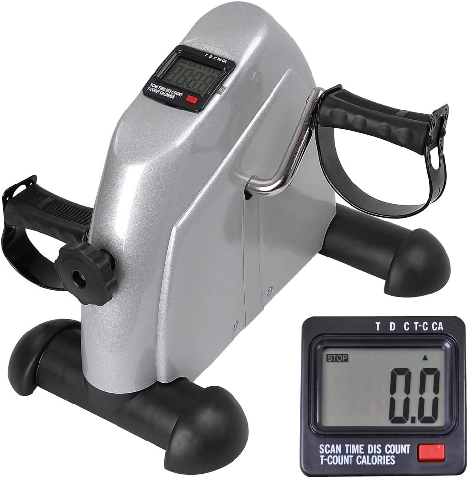 Mini Pedal Exerciser Bike Fitness Exercise Cycle LCD Counter Leg/Arm Stationary