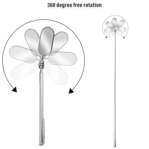 Miniatura 10 de Espejo de inspección telescópico, 1 espejo de inspección de automóvil, espejo mecánico de acero inoxidable, espejo de extensión retráctil, espejo de