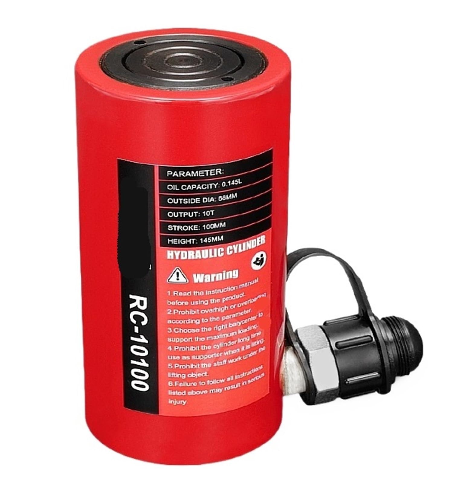 TSCFHGQI Hydraulic Jacking with Output of 10T Stroke of 100mm Long Type Hydraulic Cylinder RC-10100