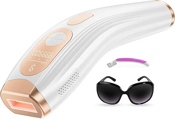 Finequin Laser Hair Removal, IPL Laser Hair Removal for Women and Men Permanent, Hair Removal Device with 3.0 IPL Red Light Wave, Home Laser Hair Removal Device for Facial Legs Armpits Bikini Body Use