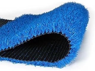 Artificial Grass, Synthetic Realistic Fake Turf Grass Thick Lawn Pet Turf, Cuttable Anti-Shedding Turf Rug for Indoor/Outdoor Balcony Patio, Easy to Clean (Color : Blue, Size : 0.5x0.8m)