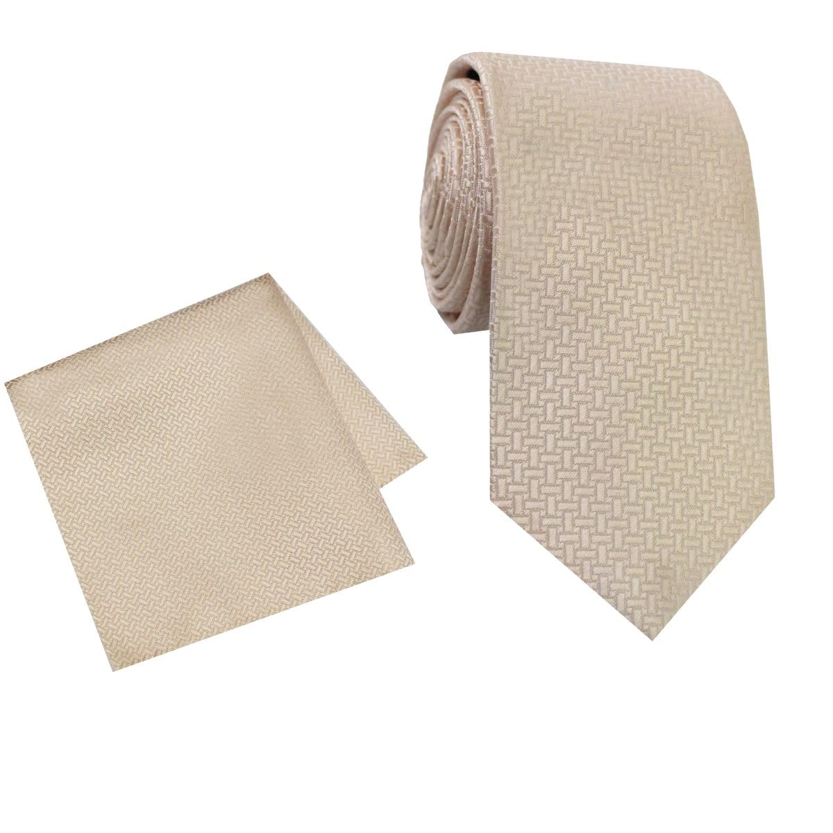tie studio Men's Necktie Pocket Square & Cufflinks Set-picture-20