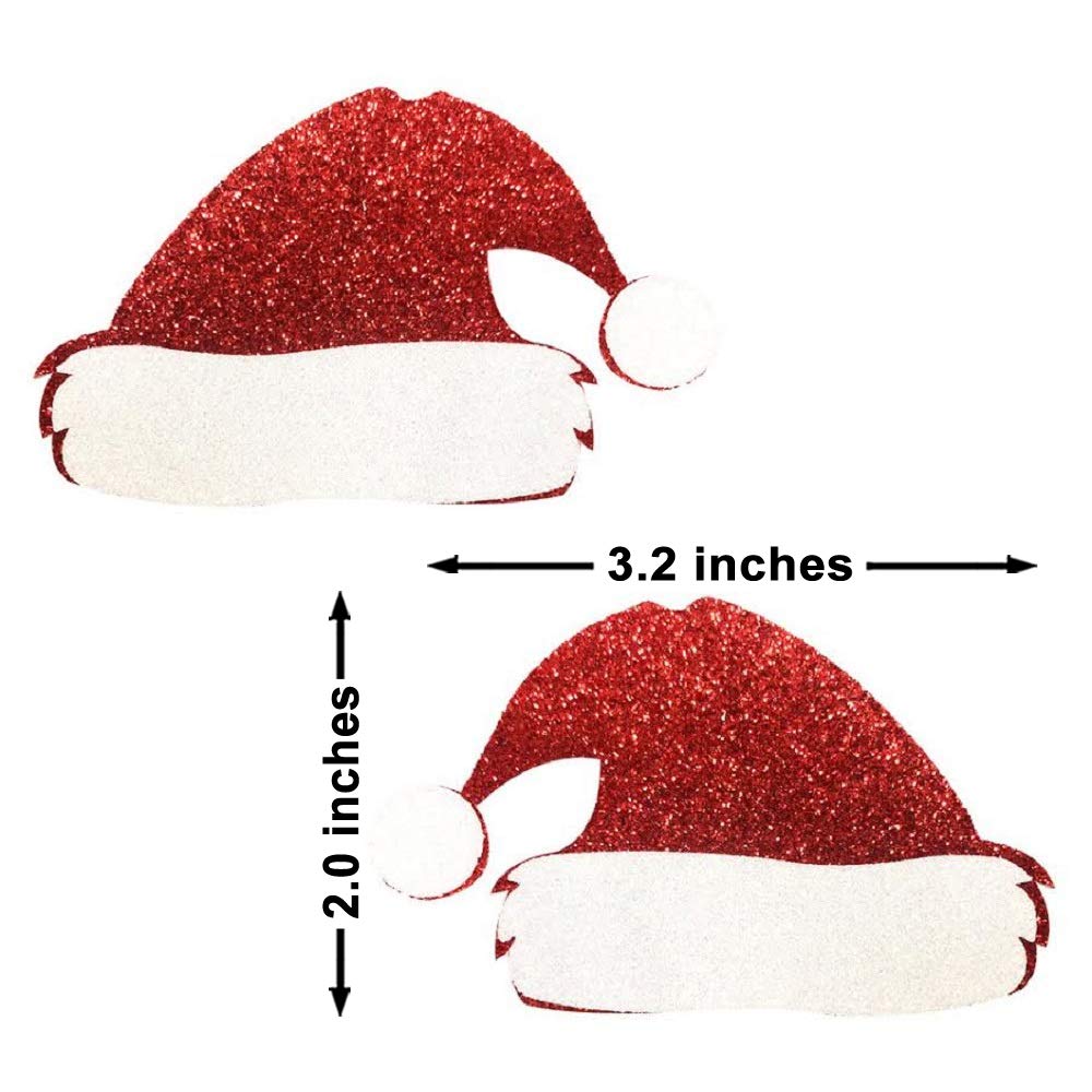 Neva Nude Iridescent Crystal Beamz Nipztix Pasties Nipple Covers for Festivals, Raves, Lingerie and More, Made in USA: Santas Hat