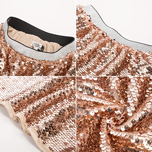 Danna Belle Girls Sequin Gold Skirt Winter Sparkle Mini Tutu Skirt Size10-12 #TOP5