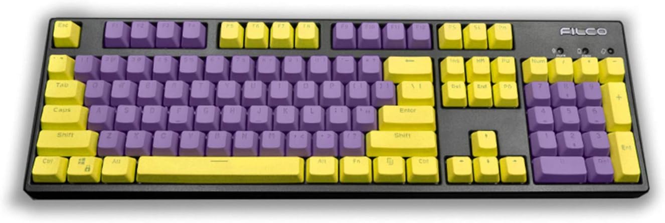 104 Keys Double Shot PBT Translucnt Backlit Keycap OEM Profile Keyset for All Cherry MX Switches Mechanical Gaming Keyboards Standard ANSI Layout 108 104 87 TKL 60% (Lakers Kobe)