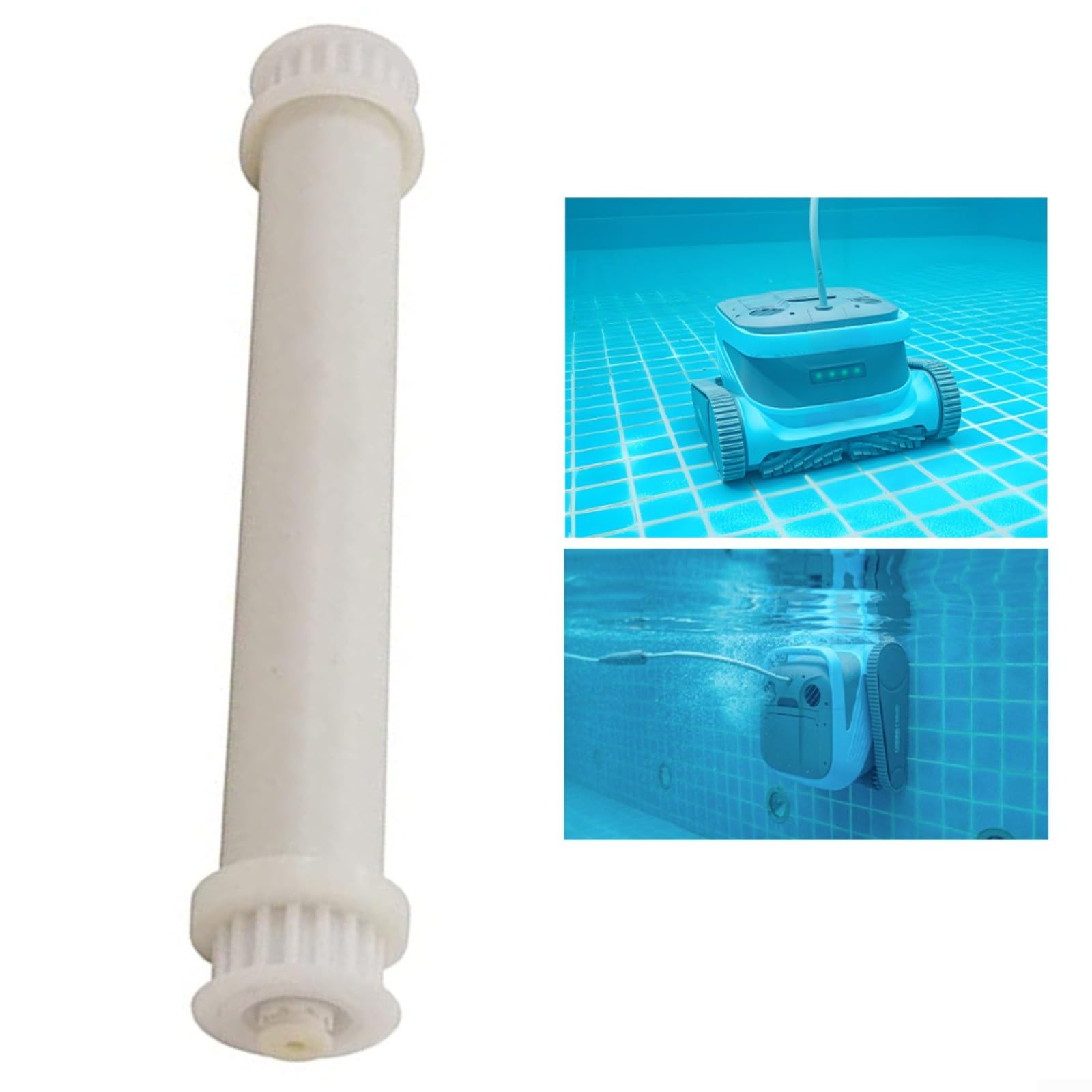 Conjunto de tubo de rueda 99955951-ASSY Componente de repuesto para accesorios de robot de limpieza de piscina, blanco, compatible con equipos de piscina para natación en casa al aire libre