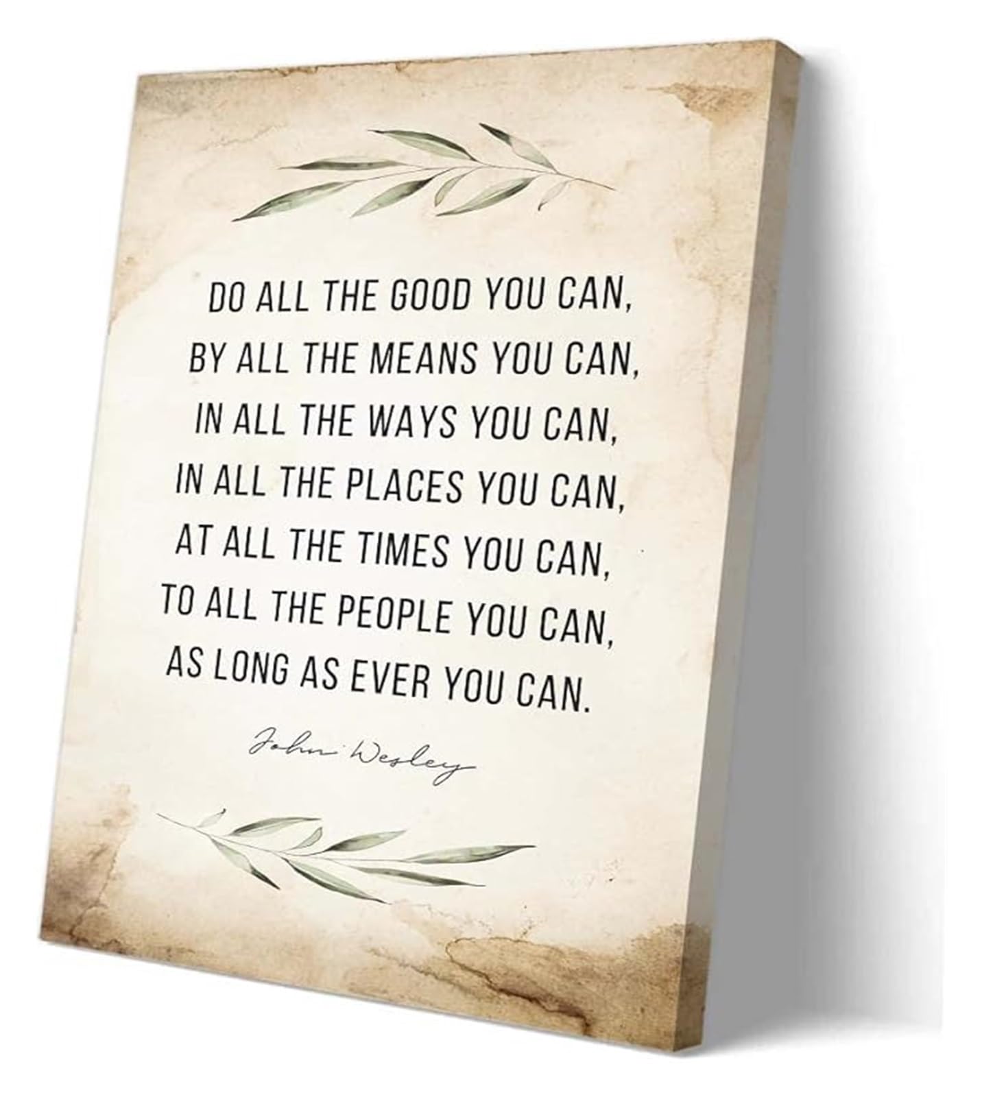 MDBJTCYZN Religious Wesley Bible Verse Wall-Art Print Christian Quote Scripture Poster for Home Decor Bedroom