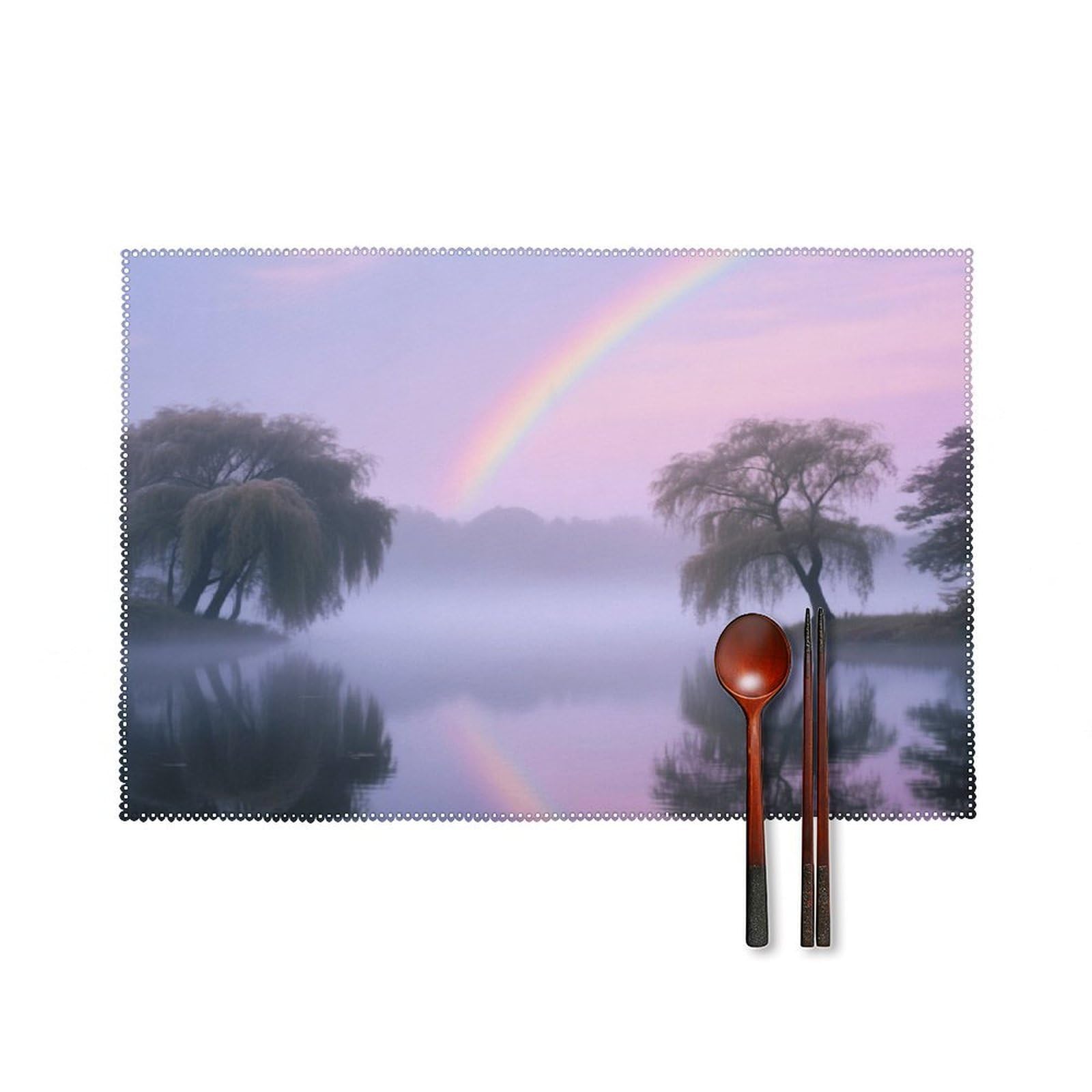 Fodpand Style Willow Forest Rainbow Placemats Set Of 4 Place Mats Table Mats