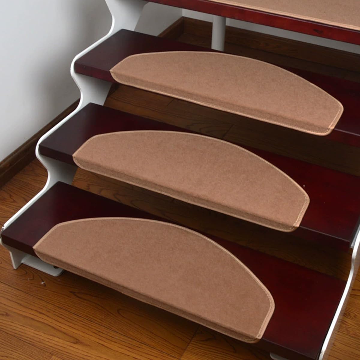 Alfombrillas escaleras madera lavables antideslizantes 13 unidades