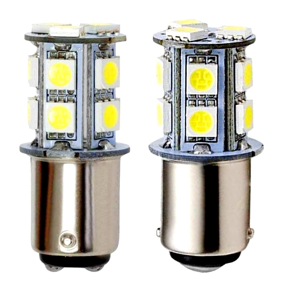 GRVBa15d 1142 1076 13-5050SMD Cool White LED Bulb AC/DC12V-24V RV Light Bulbs Interior,Replacement for 12Volt Turn Single Light Bulb,Travel Trailer,Boat Lights,Camper Light Bulbs (Pack of 2)