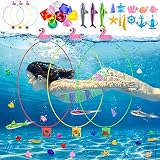 Korlon Tec Diving Toys, 34 Pcs Pool Toys with Diving Swim Rings for Kids Age 3-12, Diving Rings, Div