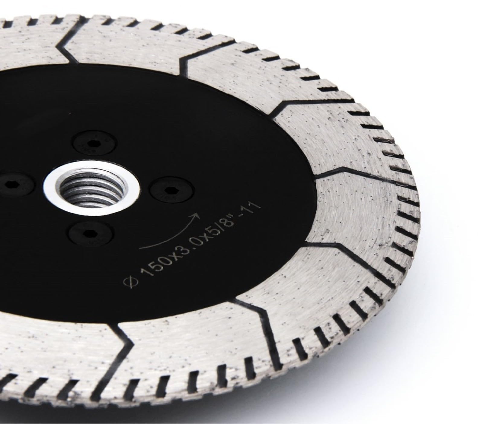 Discos de corte de diamante para amoladora angula Disco de corte de diamante for amoladora angular de 6" con brida M14 5/8-11, corte multiusos de 150 mm, rosca 5-8-11(5 8 11 thread)