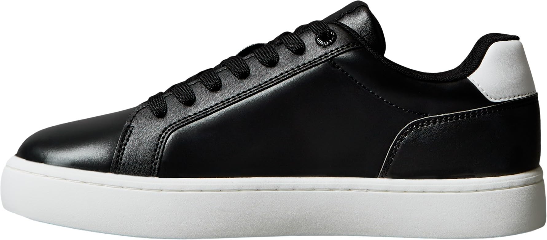 Calvin Klein Women’s Classic Mono Logo Cupsole Trainers, Black (Black/Bright White), 6