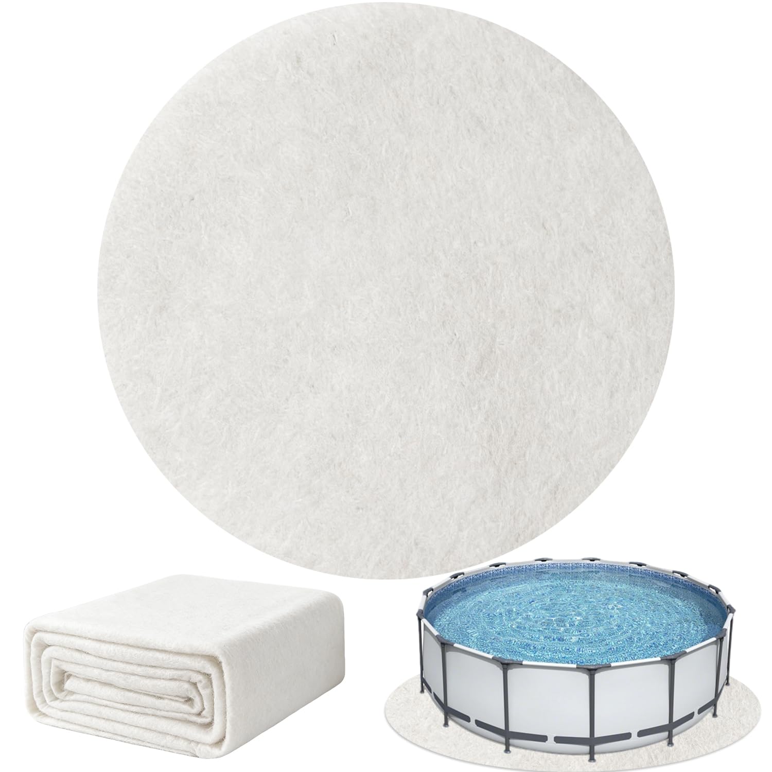 KEAGAN Pool Bodenplane, 4m/13FT Runde Poolunterlage, Poolmatten Schutzboden, Swimmingpool Bodenschutzplane Bodenmatte, Poolmatte, Whirlpool Matte, Pool Unterlegmatte Schwimmbadmatte Pool Ground Cloth