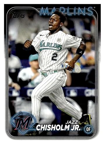 2024 TOPPS #223 JAZZ CHISHOLM JR. MIAMI MARLINS BASEBALL OFFICIAL TRADING CARD OF MLB