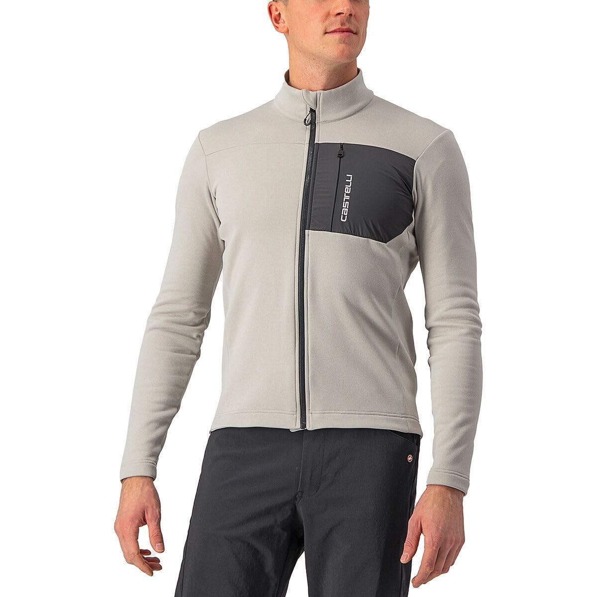 CASTELLI 4522505-076 UNLTD Trail Jersey Men's Sweatshirt Gray/Dark Gray Travertine XXL