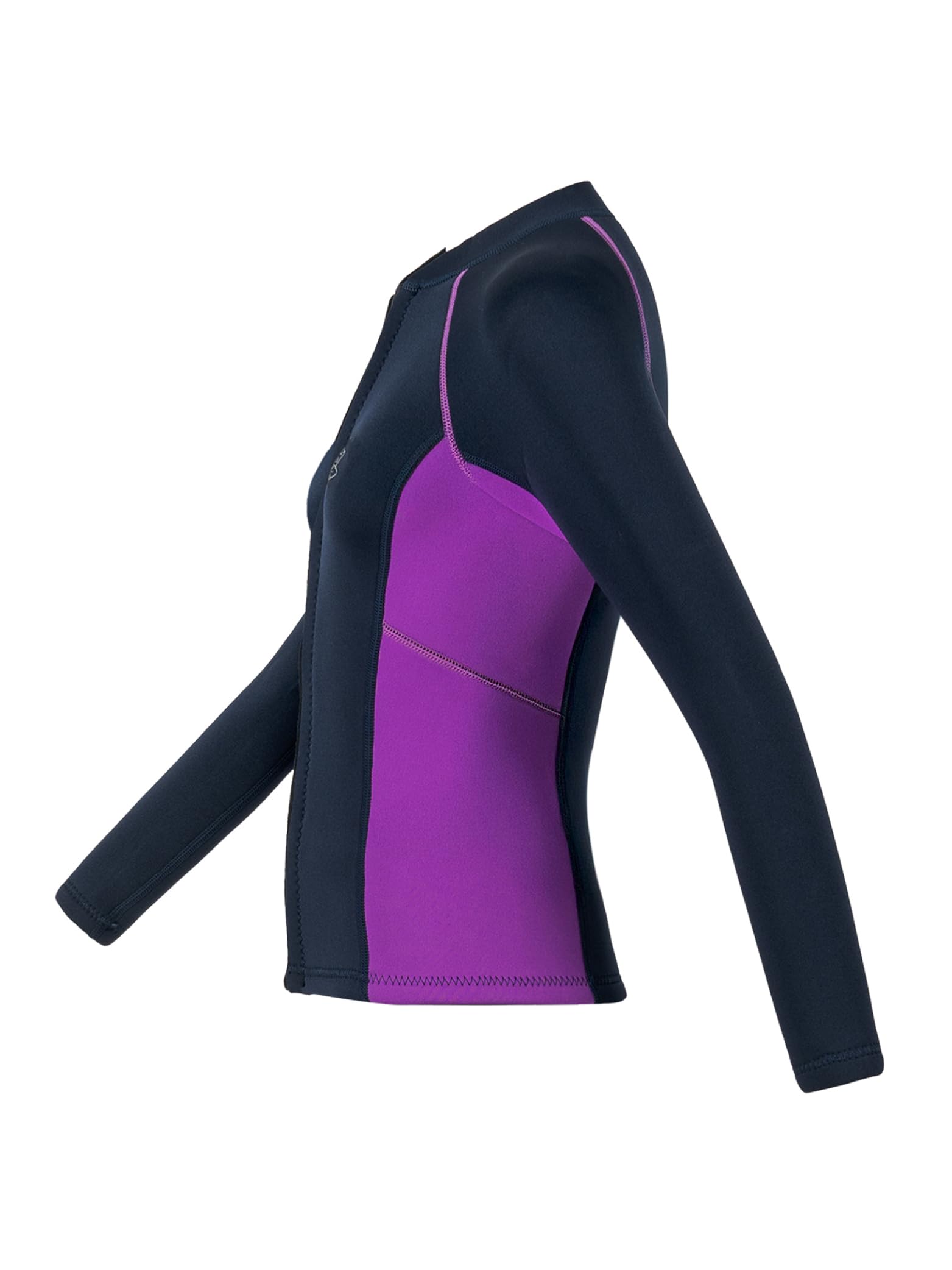 Haut de Combinaison Femme Veste Top de Combinaison de Plongée en Néoprène 3mm à Fermeture éclair Avant pour Surfant Natation