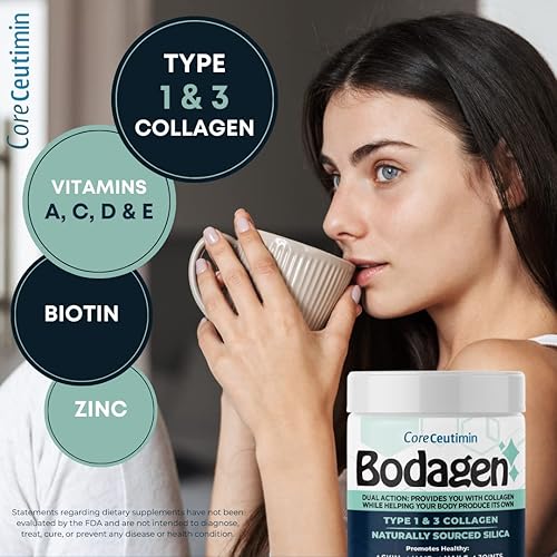 Miniatura 5 de Sílice constructora de colágeno + péptidos de colágeno tipo 1 y 3 para hombres y mujeres. Promueve la piel, el cabello, las uñas y la salud de las