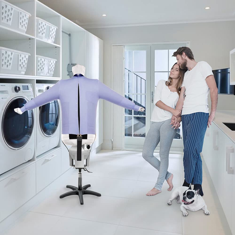 EOLO Stiracamicie SA07 S SELF INOX Stirasciuga Automatico Camicie Stira Asciuga Manichino Aria Calda Ferro Stiro Verticale Professionale Asciugabiancheria Made in Italy Garanzia 5 Anni Efficienza A++