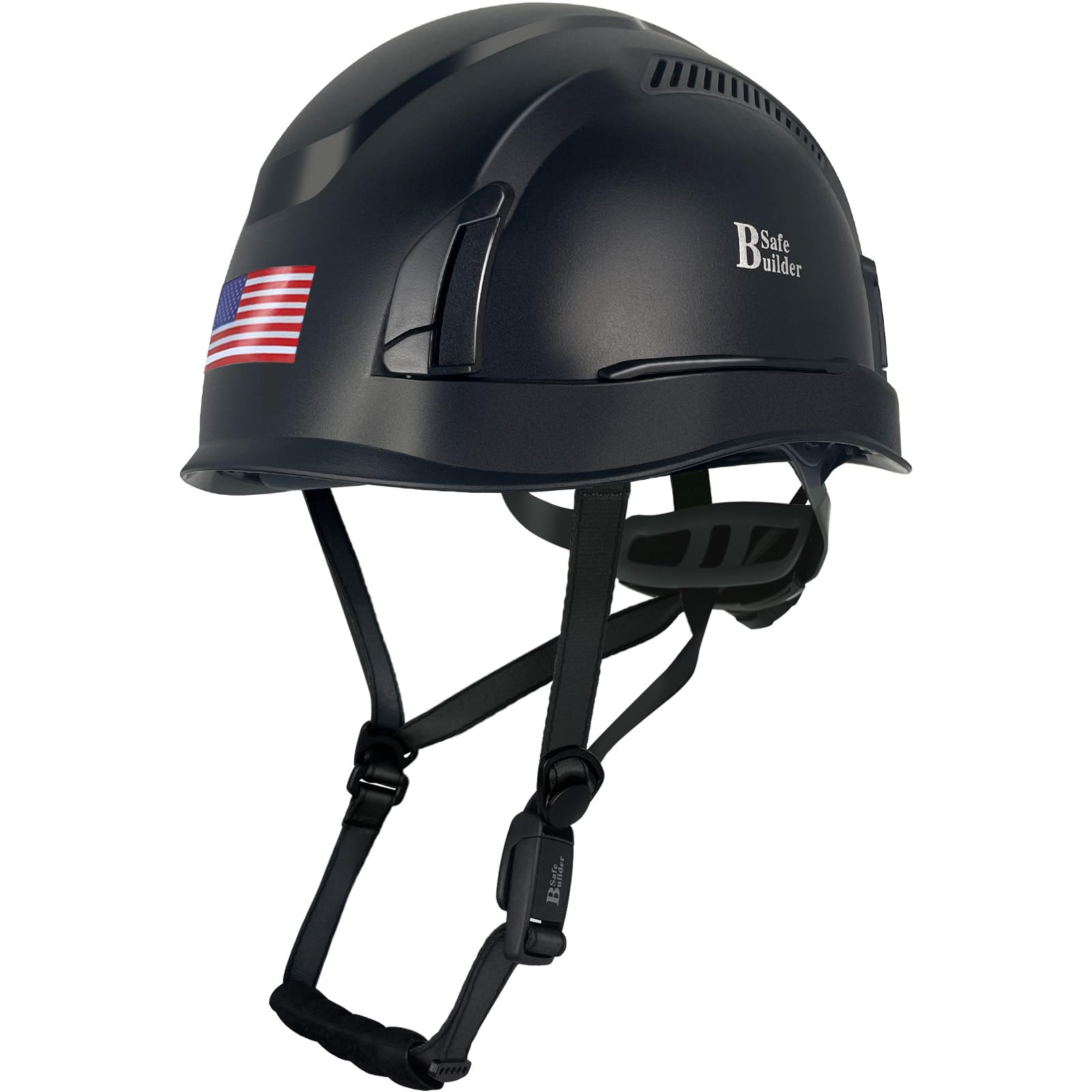 SAFEBUILDER Casques de protection ANSI et CSA de type II ventilés de type 2 classe C, LT pour protection contre les chocs supérieurs avant, arrière et latéraux, mentonnière avec boucle magnétique