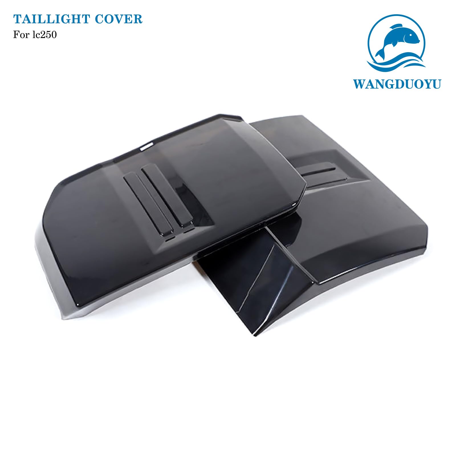 WANGDUOYU Tail Shades Tail Light Covers Compatible with Toyota Land Cruiser LC250 2024 2025, Smoked Black ABS Rear Taillight Cover Rear Lamp Cover